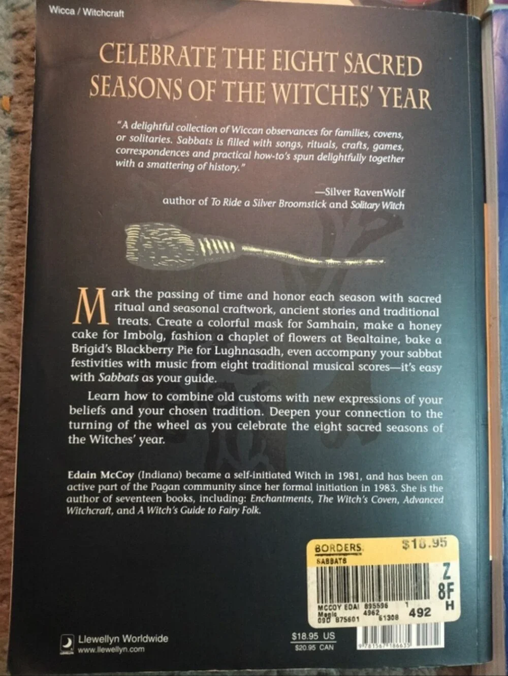 Sabbats, A Witches Approach To Living The Old Ways By Edain McCoy